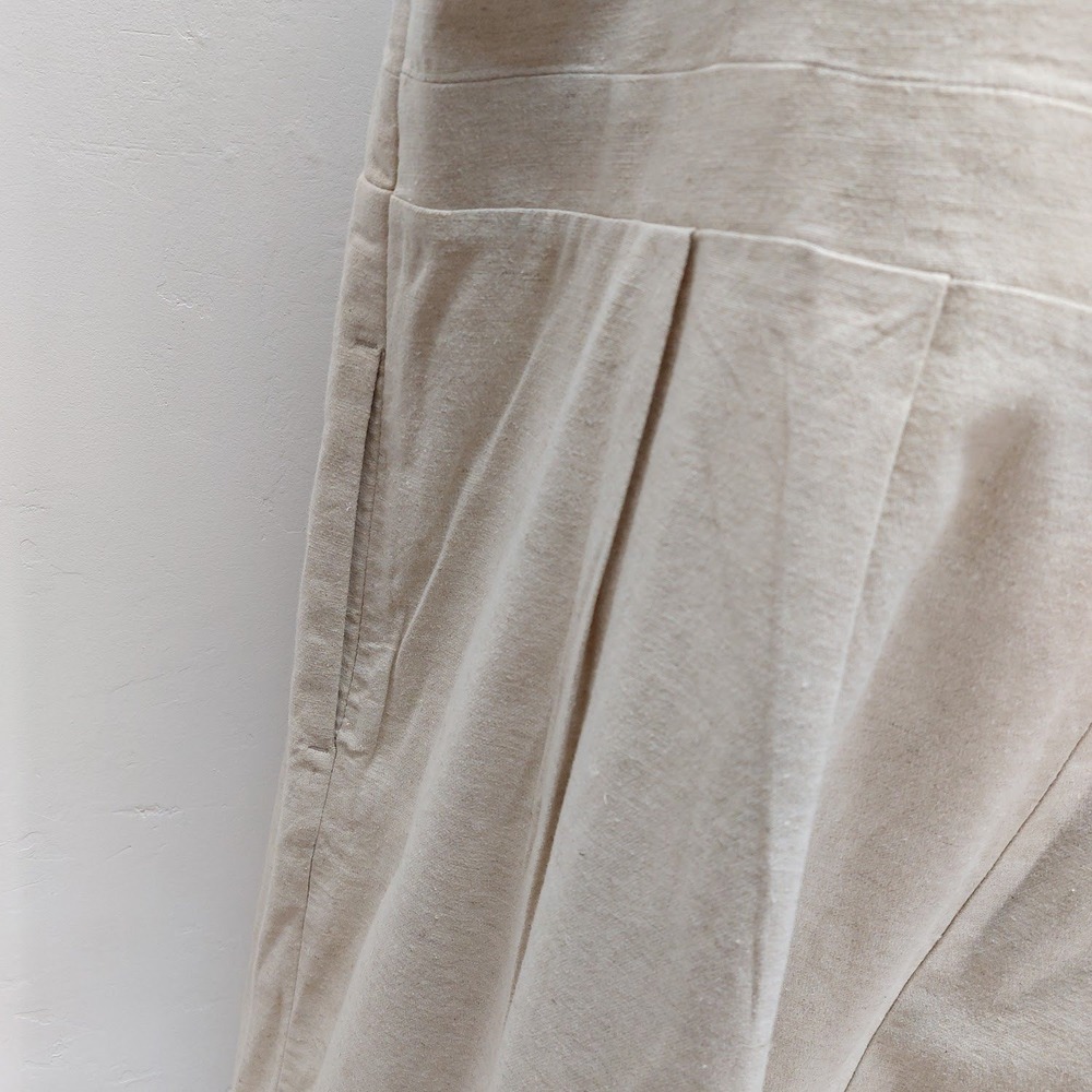 Banana Republic Jumpsuit Women's 18 Beige Linen Blend Wide Leg Square Neck Coast - Picture 7 of 12